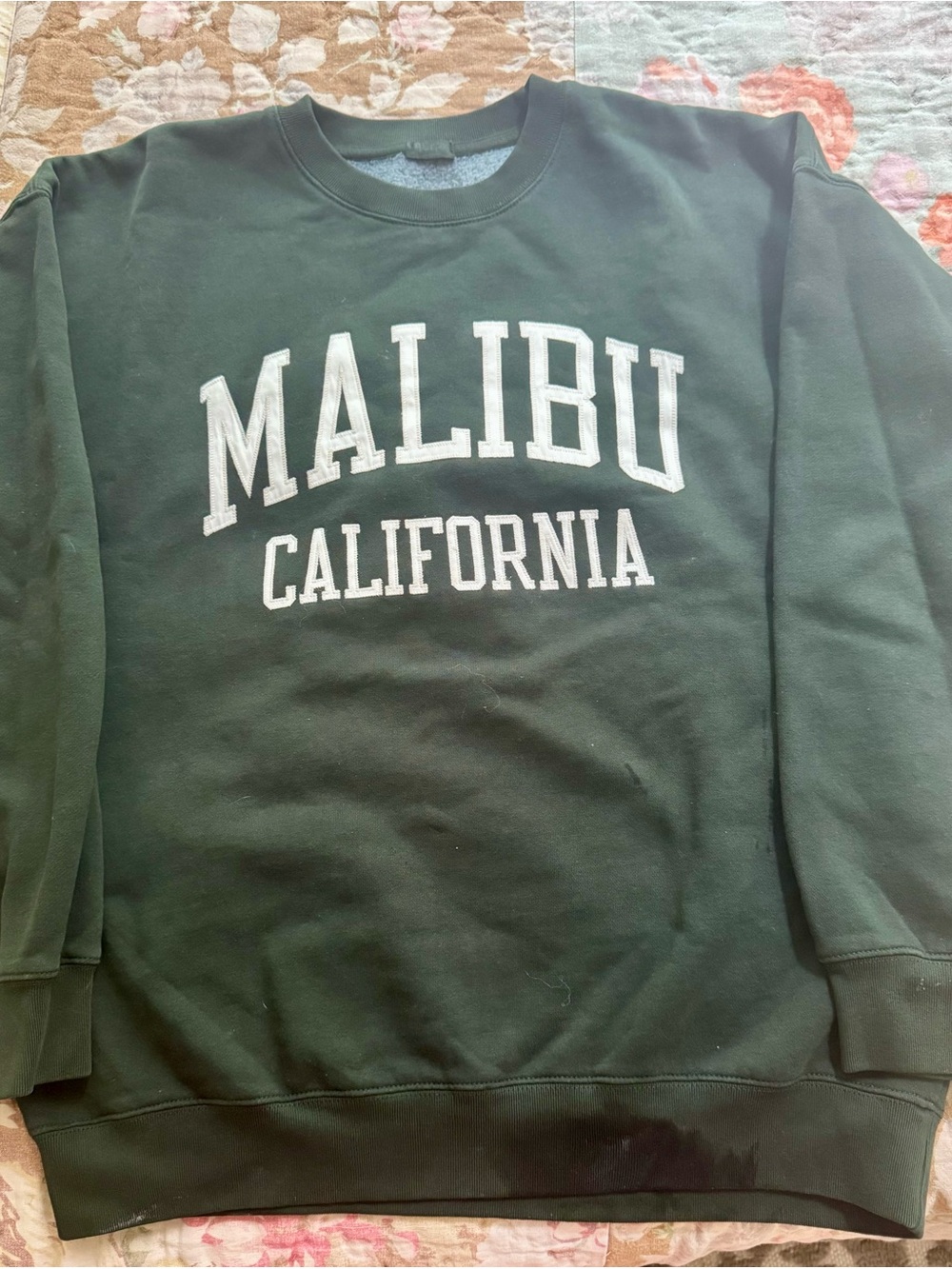 Malibu California Dark Green Crewneck sweatshirt